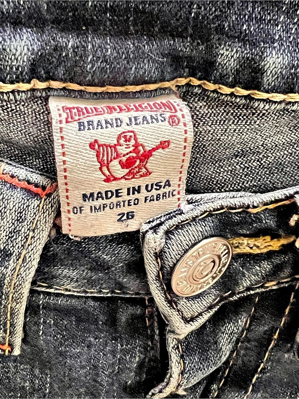 True Religion Boot Cut Jeans in Blue Waist 26 - Picture 3 of 3